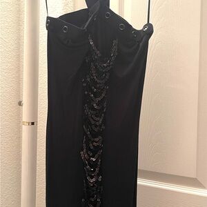 Ed Hardy Black Strapless Dress with Sequins